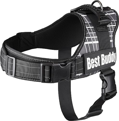 Flamingo Geschirr Best Buddy Pluto SCHWARZ Grid XL 80-100CM*50MM