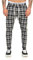 Rello & Reese Herren Plaid Hose Jogger Hose Stretchhose Chino Tapered Fit P-8025 [Schwarz,