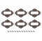 sourcing map 6Stk Metall Etikettenhalter Visitenkarte Rahmen für Regal Büro 55x43mm Braun