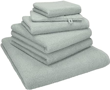 Betz 6 TLG. Handtuch Set Berlin 100% Baumwolle Liegetuch, Handtücher, Gästetuch, Seiftuch und Waschhandschuh Jade