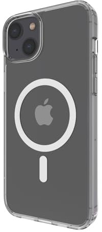 Belkin mit MagSafe kompatible iPhone 14 Plus-Hülle, durchsichtiges, magnetisches Case mit integrierten Magneten und Kameraschutz durch erhöhte Ränder, geeignet zum kabellosen Laden mit MagSafe