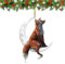 Weihnachtsschmuck 2021 Baumschmuck, lustige Weihnachtsmann Ornamente, Weihnachtsbaumschmuck, Weihnachtsfenster Wohnzimmer Ornamente, für Familie und Kinder (Fuchs (Acryl))
