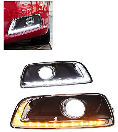 HIBEYO LED Scheinwerfer Passt für Chevrolet Malibu 2011-2015 Frontscheinwerfer Projektor beleuchtung Ersatzscheinwerfer Hauptscheinwerfer Bar Zubehör (Fahrer und Beifahrerseite)