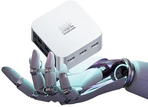 ACEMAGICIAN Ultra Mini PC, Ιntel Alder Lake-N 95(bis zu 3,4 GHz), 16GB RAM 1TB SSD Micro Desktop Computer, Mobile-Office pc 4K| nterstützt 3 Displays/HDMIx3 | 5G WiFi | Kleiner PC für Büro/HTPC