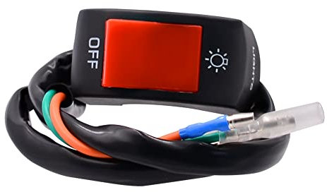 MoreChioce Interruttore Faro Manubrio Moto 22mm / 25mm, Interruttore Faro Moto 12V Universale Interruttore Fendinebbia Manubrio Accessori Modifica Moto