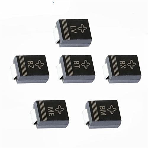 MGTCAR 50 Stück SMD-TVS-Dioden SMBJ12CA SMBJ13CA SMBJ14CA SMBJ15CA SMBJ16CA SMBJ17A SMBJ18A SMBJ19A SMBJ22A SMBJ24A 600W 5V-440V SMB (Color : SMBJ15CA)
