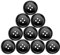 Knöpfe Harz Buttons 30mm Schwarz Knopf 4 Löcher Knöpfen zum Basteln 10 Stück Rund Hemdknöpfe mit Aufbewahrungsbox für Kleider Nähen DIY Handwerk und Deko