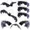 Halloween Deko Fledermaus Set, 8 Stück 3D Fledermäuse Hängend Gruselig Outdoor Indoor, Horror Dekoration Für Garten Fenster Tür Baum Draußen