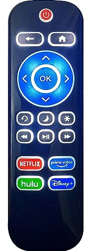 Replacement Backlit Remote Control for TCL/Hisense/Sharp/Philips/Onn/Element/Insignia/Westinghouse Roku TV (NOT for Roku Stick or Box)