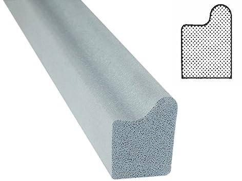 Moosgummidichtung, Stahlzargendichtung, Türdichtung, Ersatzdichtung, MD 1501, Breite:12mm, Höhe:16mm zum einstecken (5 Meter)
