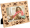 CREATCABIN Hunde-Woof-Bilderrahmen,Haustierpfote,Holz-Fotorahmen,Graviertes Display,Hölzerne Tischplatte,Postkartenrahmen Aufhängen Wand,Galerie,Geburtstag,Weihnachten,Zuhause,Geschenke,21.8x16.8cm