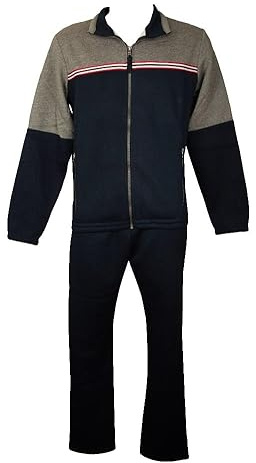 CAMPAGNOLO Tuta uomo DYNAMIC F.LLI completo tempo libero invernale felpato giacca aperta con zip articolo 8Q77273M