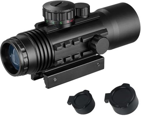 ToopMount 4x33 Optics Scope Monokular ZF, passend für 11-mm-Schwalbenschwanzschienen und 20mm Picatinny Schlitten, mit seitlichen Weaver-Schienen für die Zubehörmontage
