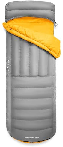 ATEPA Daunenschlafsäcke, Schlafsack Outdoor für Wärme und wasserabweisend,3-in-1 Schlafsäcke für 3 Jahreszeiten geeignet, ideal für Erwachsene beim Reisen, Camping,kann mit Einer Matte kombiniert,Grau