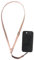 Leather Phone Lanyard with Phone Tether Tab, Adjustable Crossbody Fit, Anti-Loss/Theft, Compatible with Most Smartphones (Pink)