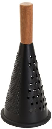 HOMLA MOOKA Schwarze Reibe Küchenreibe mit Holzgriff 23 * 11 cm