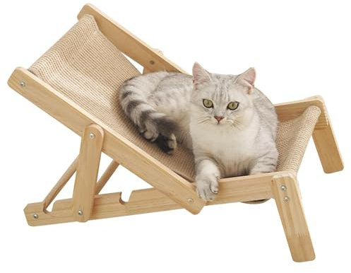 demaxiyad Katzen Sisal Stuhl, Katzenliege Aus Sisal-, Katzen-Sisal-Stuhl, Katzen-Hochbett, Liegestuhl Aus, Katzenstuhl Aus Massivem, Katzen-Hochbett Für Hunde, Katzen, Pool