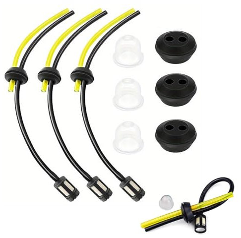 Tubo Benzina, Decespugliatore Flessibile del Carburante di Ricambio Accessori, Kit Tubo Filtro Serbatoio, Tubi Del Carburante Set, per Decespugliatore, Motoseghe, Tosaerba, 9 Set