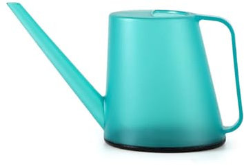 Vllcsla Regadera Interior Pequeña 1,8 L con 19 cm Largo Caño para Jardinería, Plantas, Flores, Plantas Colgantes - Regadera Completa de Plástico Transparente