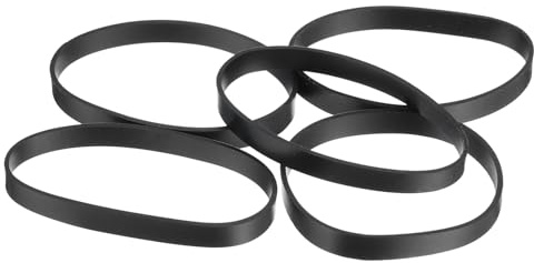 sourcing map 50Pcs Silicone Rubber Bands, 35x5mm Rubber Bands Rings Cable Ties Strong Elastic Bands Non-Slip for Cord Wrapping Bag Wraps, Black