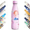 KollyKolla Edelstahl Trinkflasche 500ml, 3D-Druck Trinkflasche, Trinkflasche Sport, Trinkflasche Kohlensäure Geeignet, Auslaufsicher Thermoskanne, BPA-Frei, Trinkflaschen für Kinder, Schule, Sport