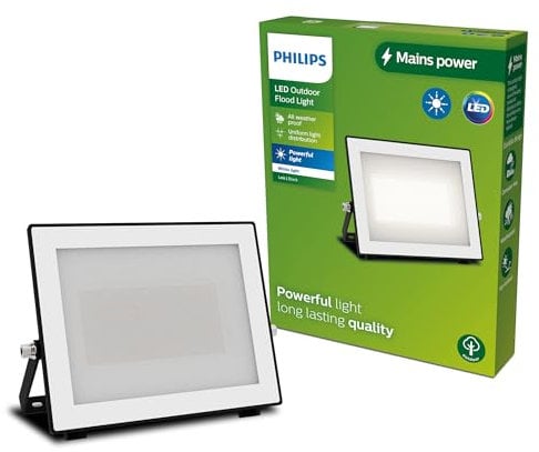 PHILIPS Lois Outdoor Floodlight, 50 W, 3000 K, Black