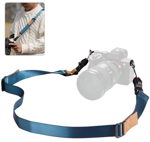 Yullmu Quick Release Camera Strap - Compatible for Peak Design Buckle, Blue, Standard-Instrument