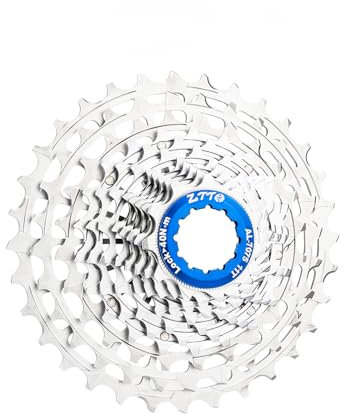 ZTTO 11-Gang 11-28T Fahrradkassette, Ultraleicht 143g Fahrrad Freilauf für MTB Fahrrad, Rennrad, K7 11-Gang HGR Universal Spokets (All Silver, 11s 11-28T)