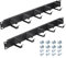 PATIKIL 1U 5 D-Ring Cable Manager, 2 Pack 19-Inch Metal Horizontal Rack Mount Metal Server Rack Wire Management for Racks, Server Cabinets, Black