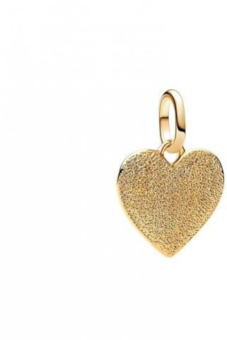 PANDORA Me and Moments 14ct Gold Plated Sterling Silver Heart Locket Pendant 2 x 14.4 x 14.3mm No Gemstone 763824C00