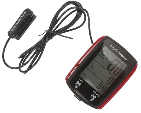 Toddmomy Kabelloser Fahrradcomputer mit Wasserdichtem LCD Display und Hintergrundbeleuchtung Geschwindigkeitsmesser für Fahrrad und E-Bike