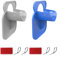 Confezione da 2 supporti per tubi in ABS affidabili per piscina, per tubi da 38 mm (grigio + blu)