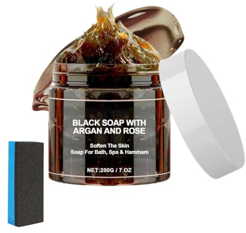 Savon Noir à L'argan Et à La Rose,Savon Noir Du Maroc,Organic Moroccan Black Soap,Savons Noirs Marocain à Biologique,Savons Noirs Corps,Soap Noires Gommage,Soaps Exfoliant Pour Le Corps Au Black Soaps