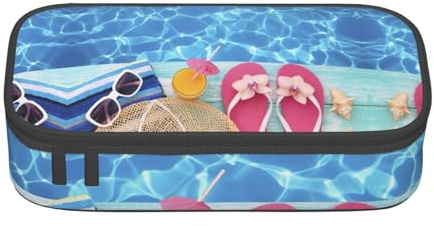 NBHDZENGW Trousse de toilette de grande capacité pour l'école, le bureau, les voyages - Polyester durable (motif imprimé élégant)