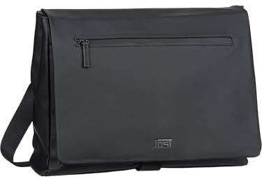 Jost Laptoptasche Umhängetasche mit Laptopfach Halmstad Messenger Bag Black schwarz