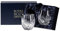 Royal Scot Crystal Edinburgh Hand Cut Glass Whisky Barrel Tumbler Set of 2 in Presentation Box 240ml 8fl oz