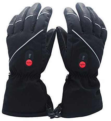 SAVIOR HEAT Beheizte Fäustlinge Männer Frauen, Elektrisch wiederaufladbare Batterie Ski Schnee Handschuhe, Warme Handschuhe für Winter Motorrad Snowboard Wandern Radfahren Laufen