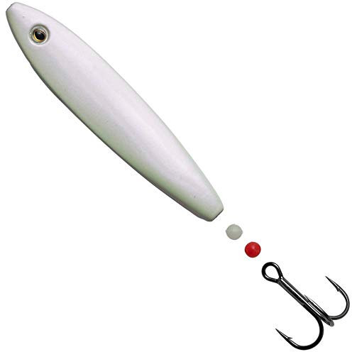 Hansen SD Hotshot Inline Blinker - Meerforellenblinker, Länge/Gewicht:8.7cm / 25g, Farbe:Pearl White