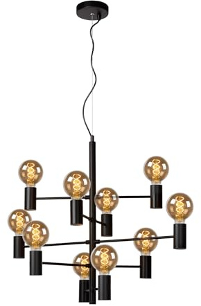LUCIDE Leanne - Pendant Light - Ø 65 cm - 10xE27 - Black