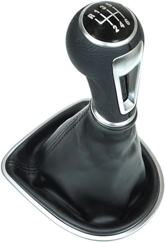 Newtown2700-parts Schaltknauf 6 Gang + Schaltmanschette + Rahmen kompatibel für Seat Leon II 2005-2012, Toledo III 5P2 2004-2009, Altea 5P1 2004-2010, Altea XL 5P5 2006-2015