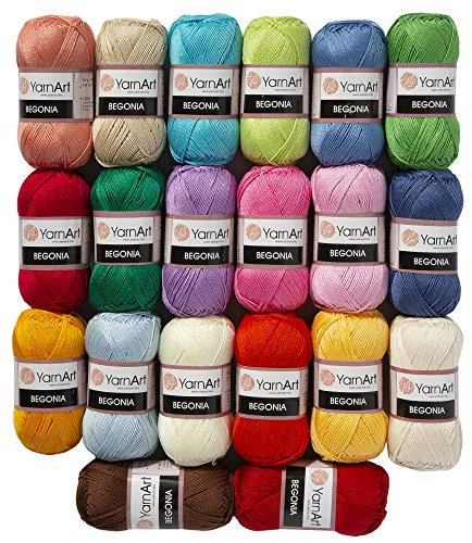 Filato Begonia a 20 matasse, 100% cotone mercerizzato, ogni 50 g (169 m), Fine Sport: 2