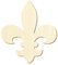 Holz Fleur-de-Lis (Wappen Lilie) - Deko Basteln 5-50cm, Größe:15cm, Pack mit:1 Stück