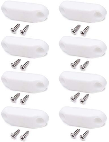 CalPalmy (4 Pairs Magnetic Baggage Door Catch and Holder Kit - White RV Storage Door Latch Perfect Alternative for Plastic Spring Clips for Use in Campers and Motor Homes