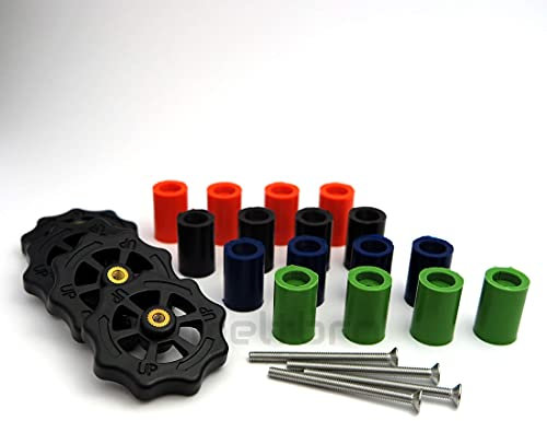 Silikondämpfer für Heizbett 3D-Drucker, M3, Wahlweise mit Senkkopfschrauben etc. (Schwarz)