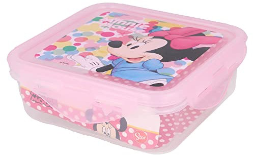 Stor 500 ml Quadratischer Kunststoffbehälter für Lebensmittel | Minnie Mouse