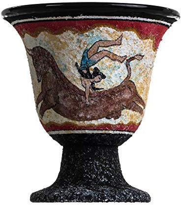 Pythagoras Tasse der Gerechtigkeit Pythagoras Fair Becher altgriechisch Minoan Fresco Bull-springend