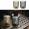 Cepewa LED Tischleuchte 2er Set │Höhe 17cm Glas hell farbig Reliefmuster │Stimmungslicht Lampenset batteriebetrieben (1 x 2er Tischleuchte hell 17cm)