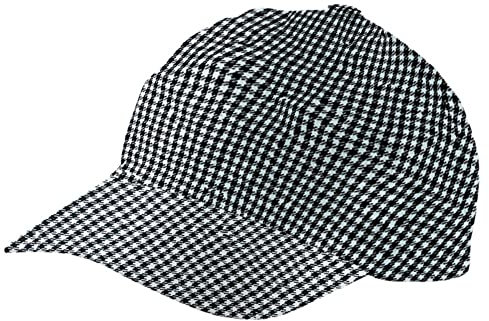 EXNER Base-Cap, Cappy, Golf-Cap, 6-Panel, für Gastronomie, Sport, Golf, Reiten, Freizeit, Arbeit, 100% Baumwolle, Farbe Pepita