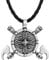 Axe Necklace for Men, Nordic Viking Axe Shield Pendant Necklace with 19.7” Chain, Vintage Warrior Battle Axe Necklace, Retro Double Axes Totem Amulet Necklace, Punk Jewelry Gift for Men Boys (Silver)