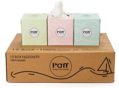 Paff Box Fazzoletti Bambù - 3 veli - 12 Confezioni da 60 fazzoletti